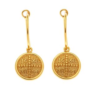Coin Hoop Earrings