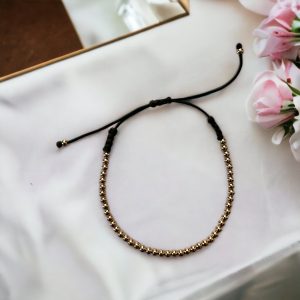 14K Gold filled  3mm Ball Bangle on a Cord