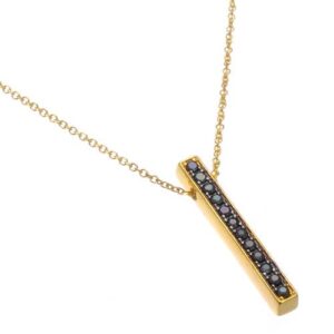 STERLING SILVER CHAIN NECKLACE WITH A VERTICAL BAR