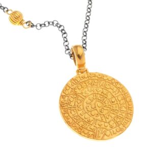 STERLING SILVER PHAISTOS DISC NECKLACE