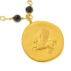 ROSARY NECKLACE WITH PEGASUS COIN