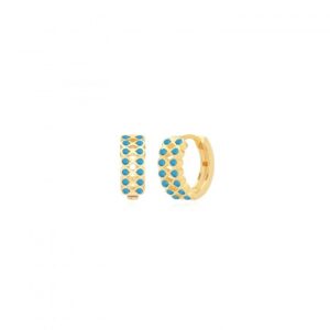 TURQUOISE HOOPS EARINGS