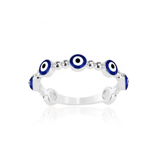 BLUE EYE ENAMEL RING