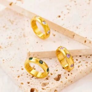 STAINLESS STEEL ZIRCON RINGS