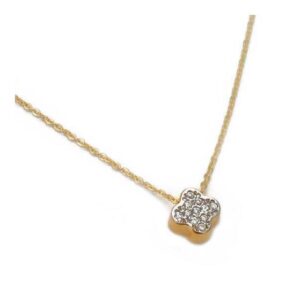 STERLING SILVER CHAIN NECKLACE WITH A CROSS EMBELLISHED WITH STONES