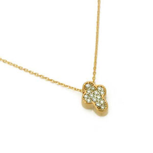 STERLING SILVER CHAIN NECKLACE WITH A CROSS EMBELLISHED WITH STONES