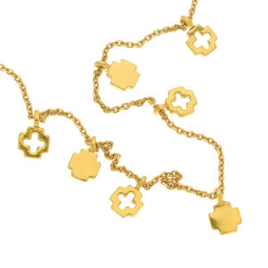 STERLING SILVER NECKLACE WITH DAINTY CROSSES