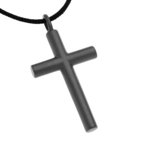 RUTHENIUM PLATED BLACK CROSS