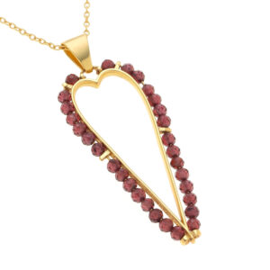 925 sterling silver chain necklace with heart pendant