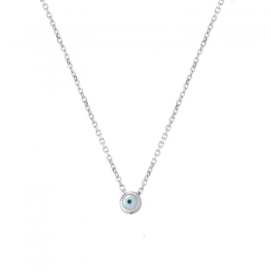EVIL EYE NECKLACE SILVER