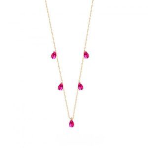 RUBY ZIRGON NECKLACE GOLD