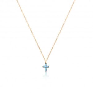 TURQUOISE CROSS NECKLACE