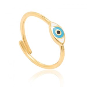 EVIL EYE ENAMEL RING GOLD