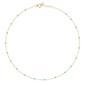 TURQUOISE ENAMEL NECKLACE