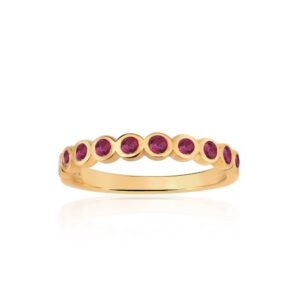 RUBY ZIRGON RING GOLD