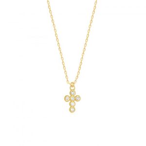 WHITE ZIRGON CROSS