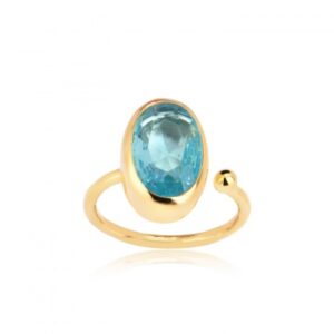RING AQUAMARINE GOLD