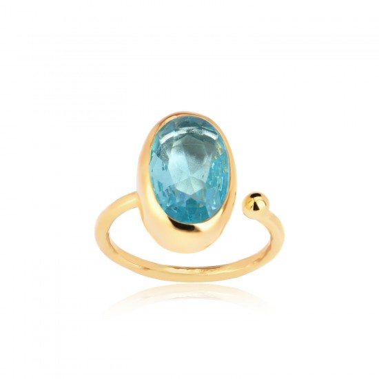 RING AQUAMARINE GOLD