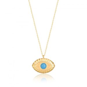 EYE ZIRGON NECKLACE GOLD