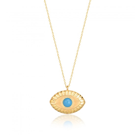 EYE ZIRGON NECKLACE GOLD