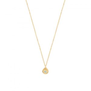 TURQUOISE DROP EYE NECKLACE GOLD