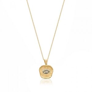 EYE ZIRGON NECKLACE GOLD