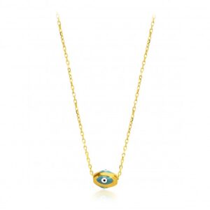 EYE ENAMEL NECKLACE GOLD
