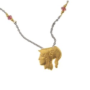 STERLING SILVER CHAIN NECKLACE "GODDESS ATHENA"