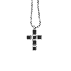 Stainless steel cross pendant necklace