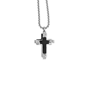 Stainless steel cross pendant necklace