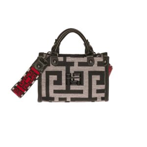 LITHOS MINI BAG BEIGE AND BLACK