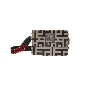 VELOS BAG BEIGE BLACK AND RED