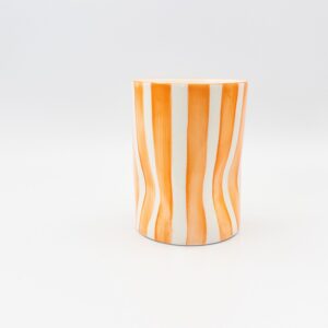 SQUASHED CYLINDER VASE ORANGE